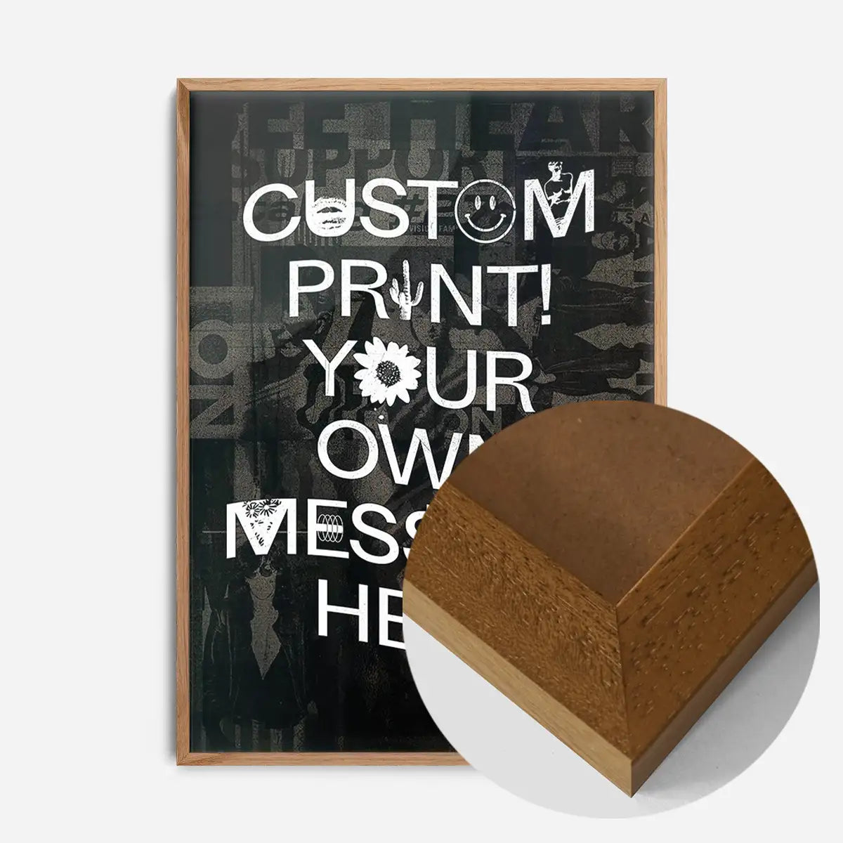 Custom Punk Style Letters Print