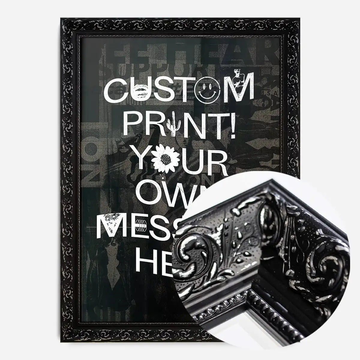 Custom Punk Style Letters Print