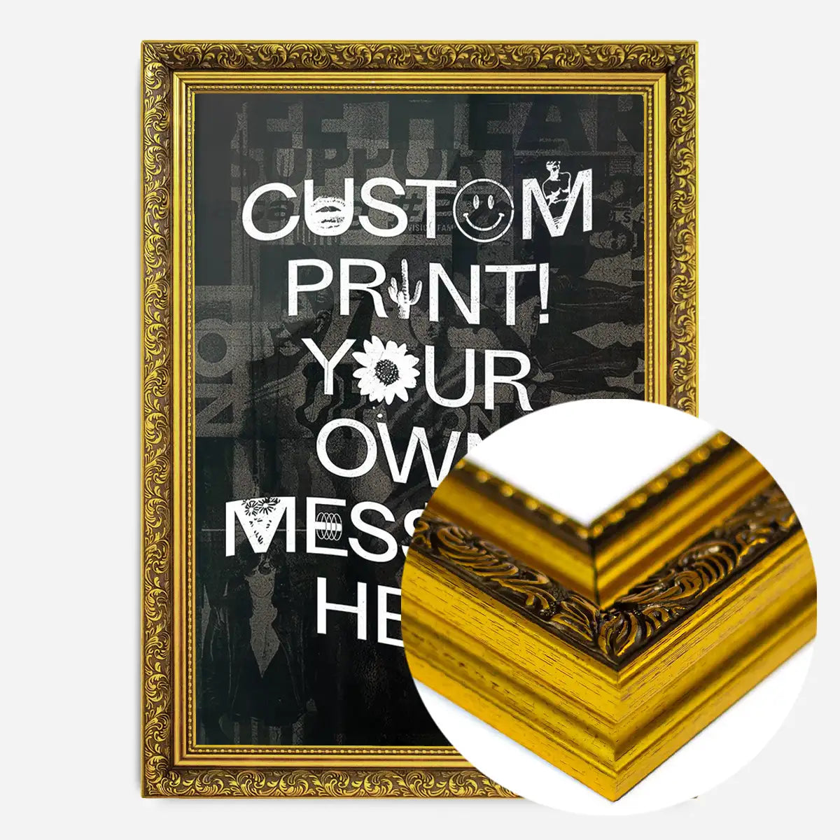 Custom Punk Style Letters Print