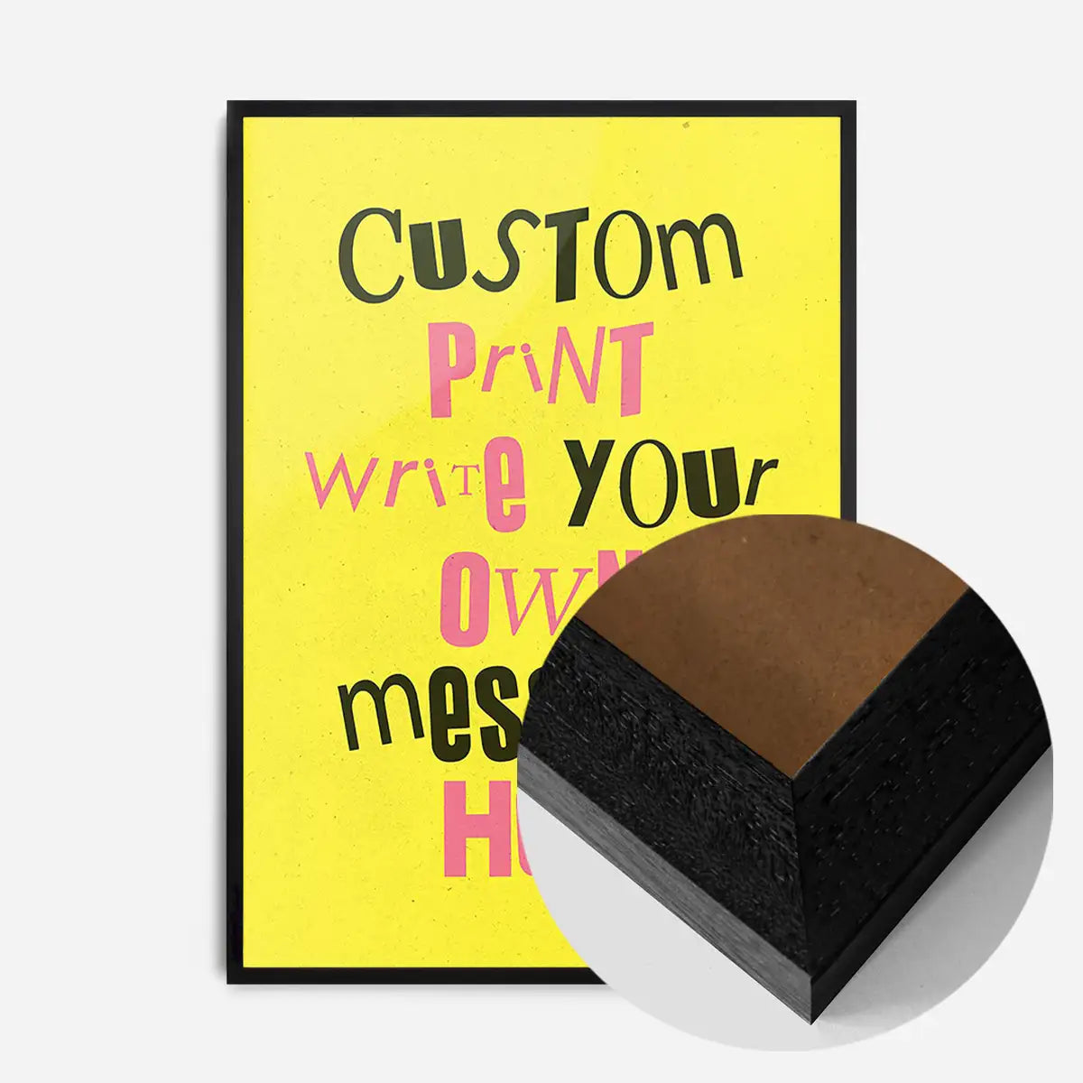 Custom Punk Style Cut and Paste Yellow Print