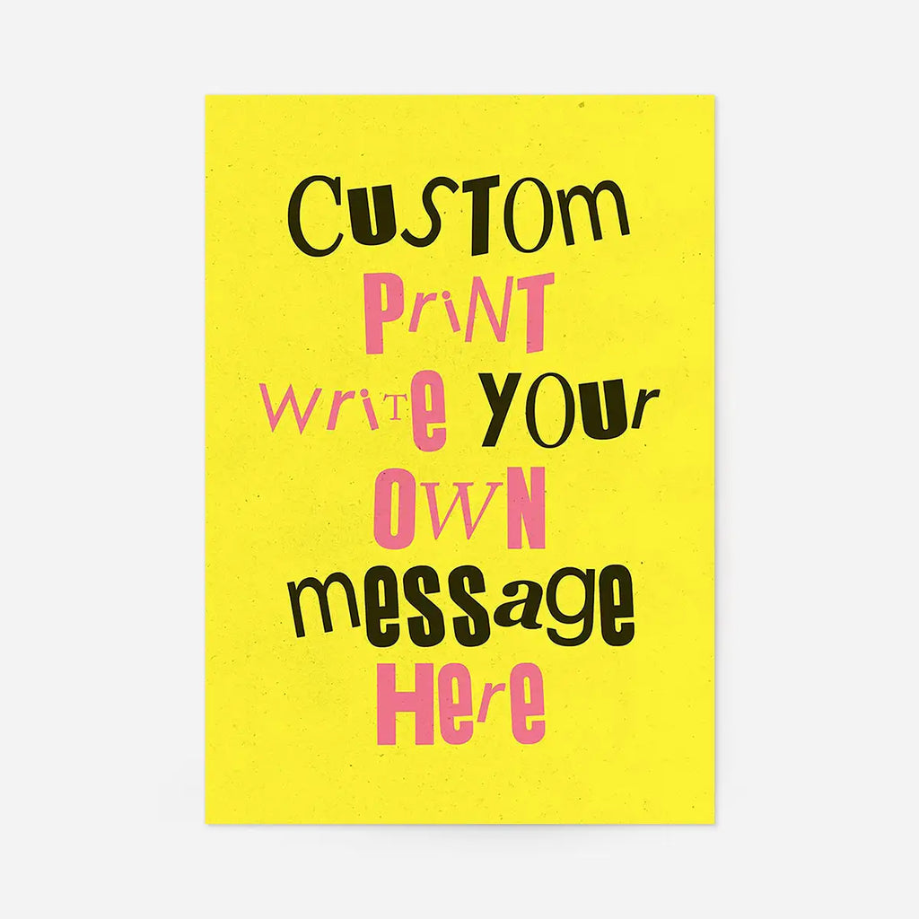 Custom Punk Style Cut Paste Print