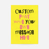 Custom Punk Style Cut and Paste Yellow Print