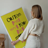 Custom Punk Style Cut and Paste Yellow Print