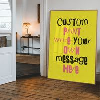Custom Punk Style Cut and Paste Yellow Print