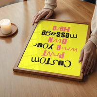 Custom Punk Style Cut and Paste Yellow Print