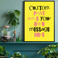 Custom Punk Style Cut and Paste Yellow Print