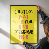 Custom Punk Style Cut and Paste Yellow Print