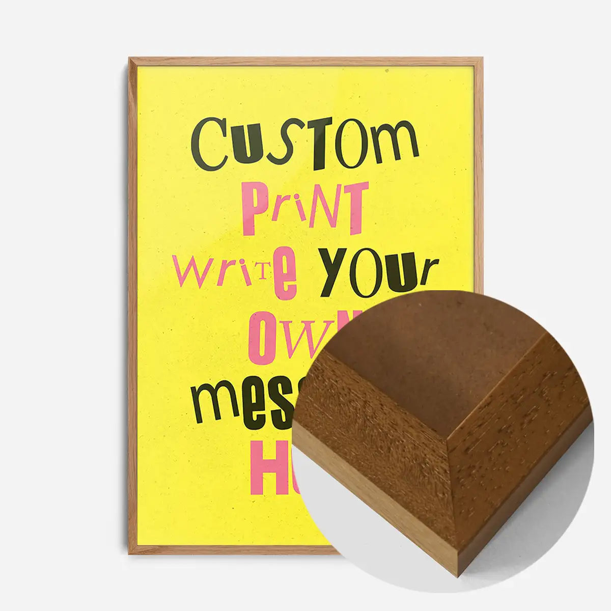 Custom Punk Style Cut and Paste Yellow Print