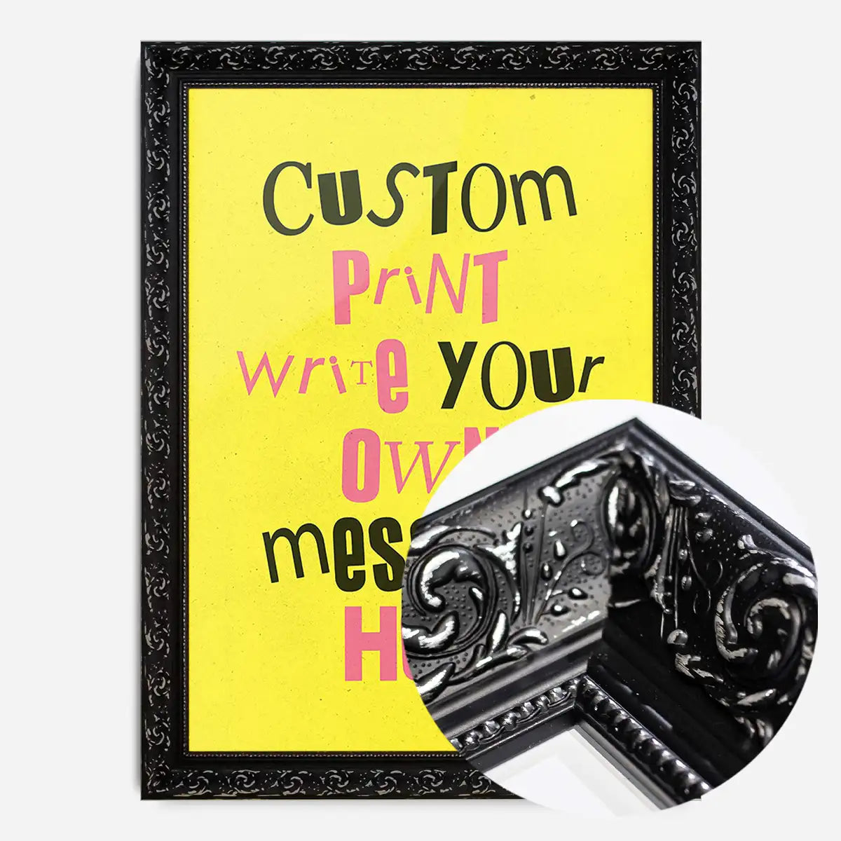 Custom Punk Style Cut and Paste Yellow Print