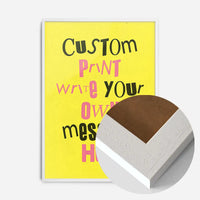 Custom Punk Style Cut and Paste Yellow Print