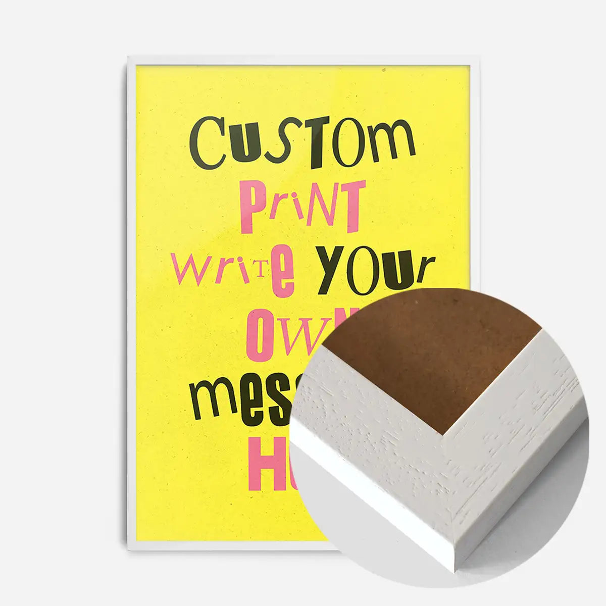 Custom Punk Style Cut and Paste Yellow Print