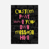 Custom Punk Style Cut and Paste Black Print