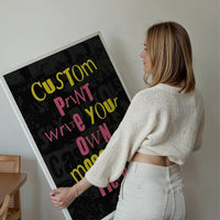 Custom Punk Style Cut and Paste Black Print
