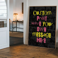 Custom Punk Style Cut and Paste Black Print