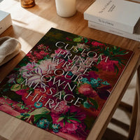 Custom Classic Font Print Floral Background