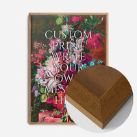 Custom Classic Font Print Floral Background