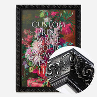 Custom Classic Font Print Floral Background