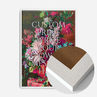 Custom Classic Font Print Floral Background