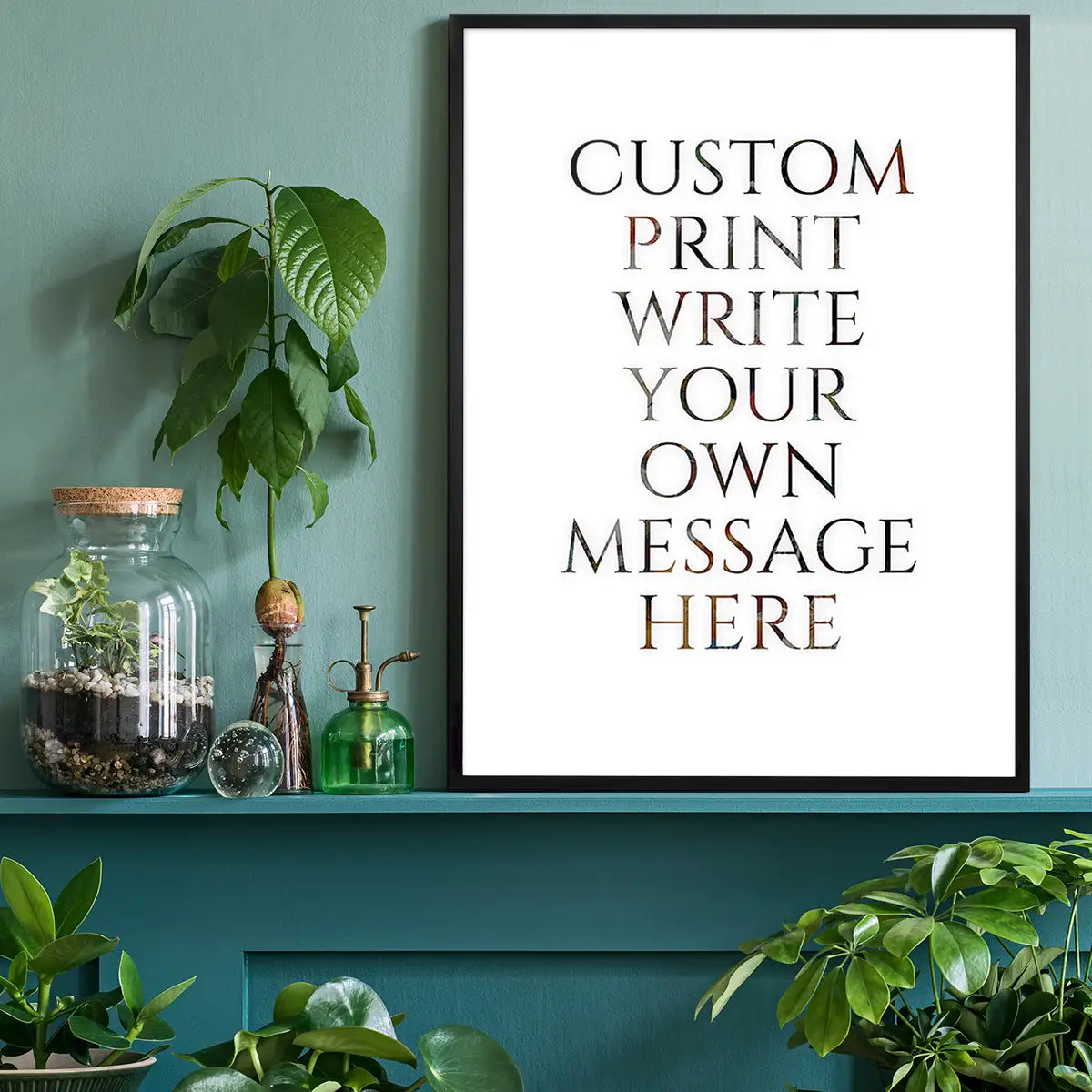 Custom Classic Font Print White Background