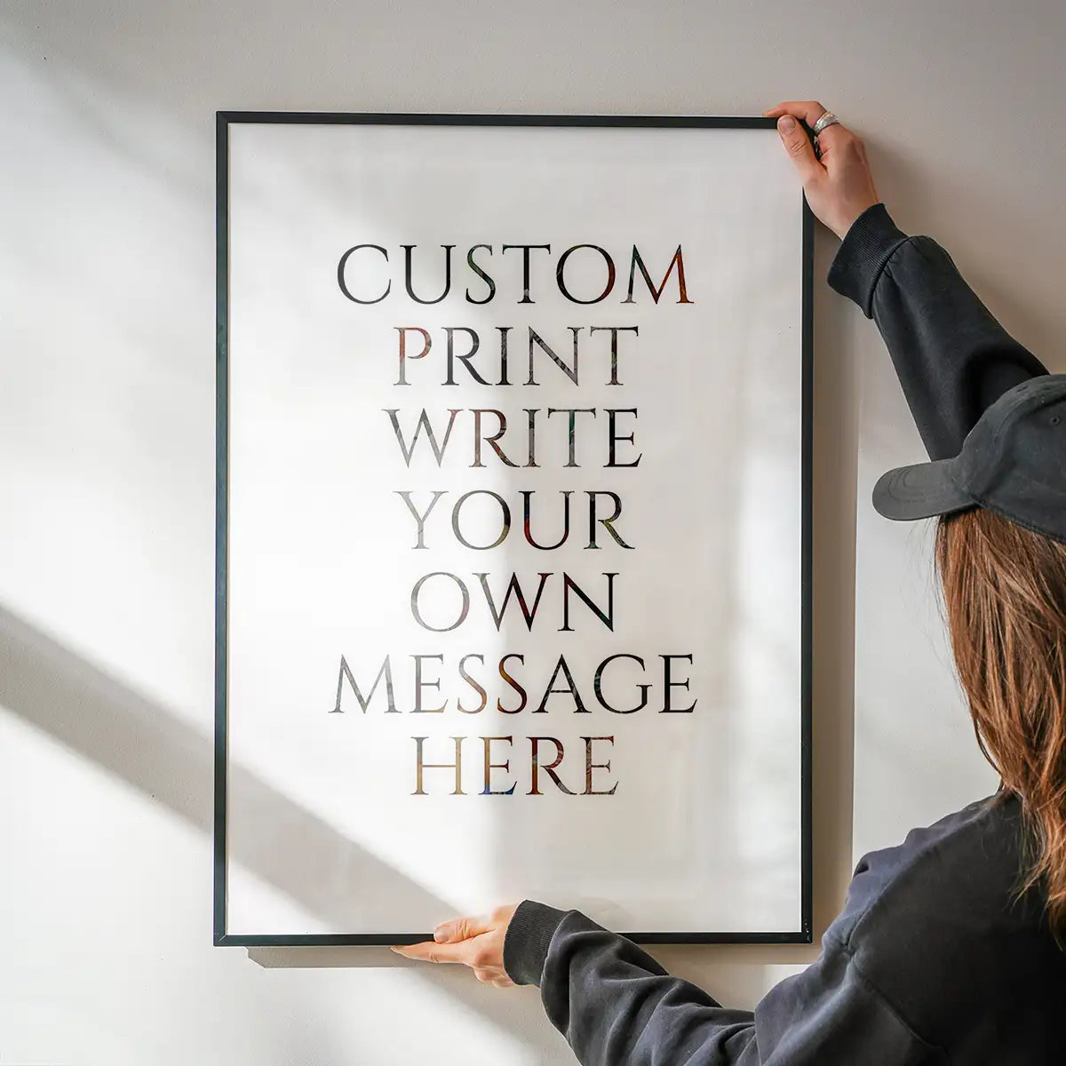 Custom Classic Font Print White Background