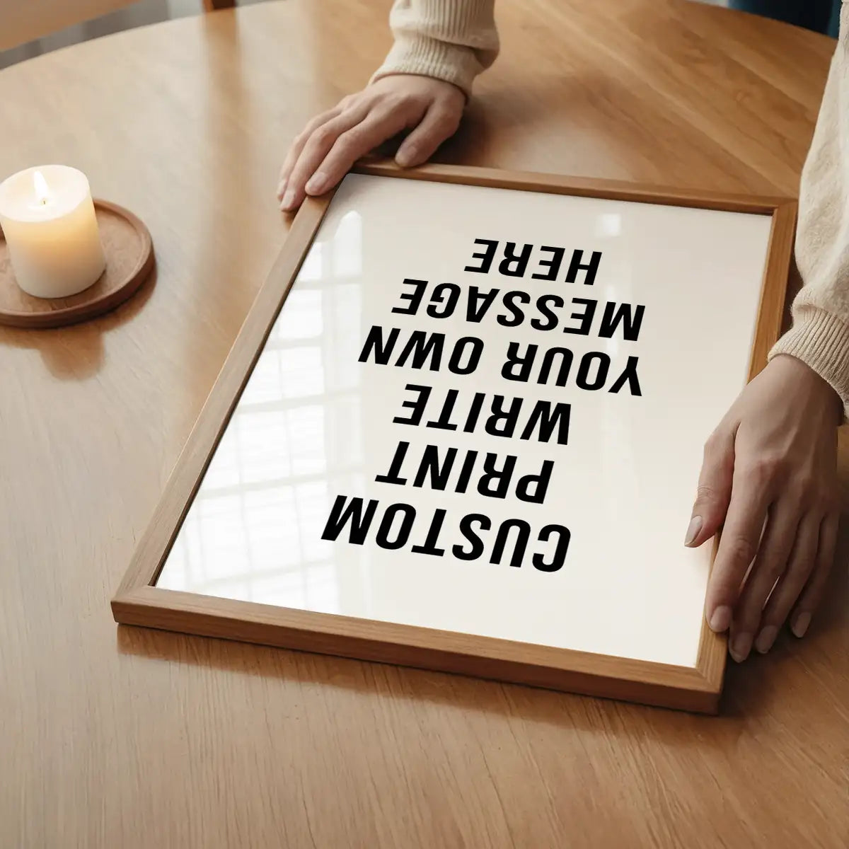 Custom Bold Message Print White