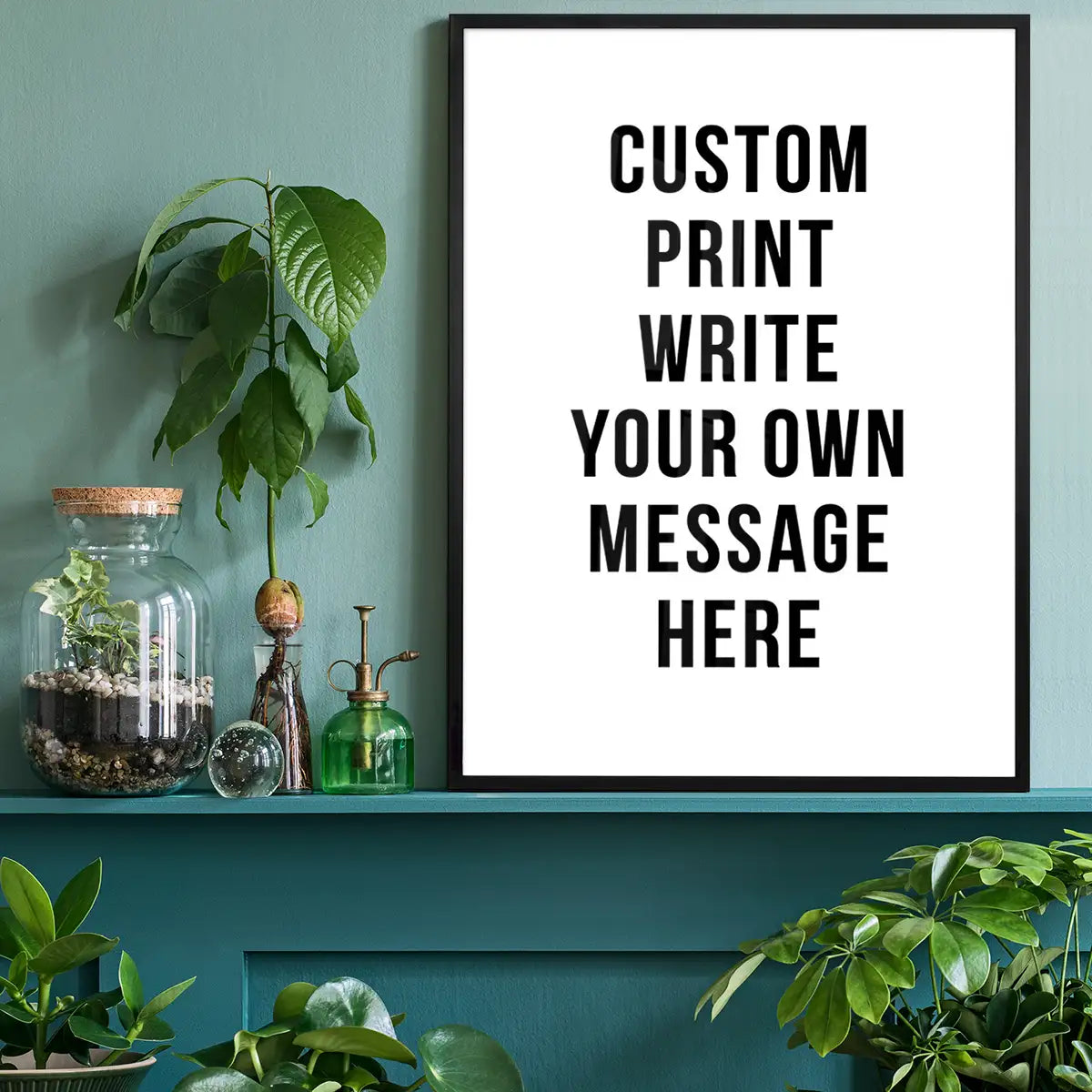 Custom Bold Message Print White