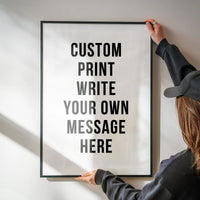 Custom Bold Message Print White