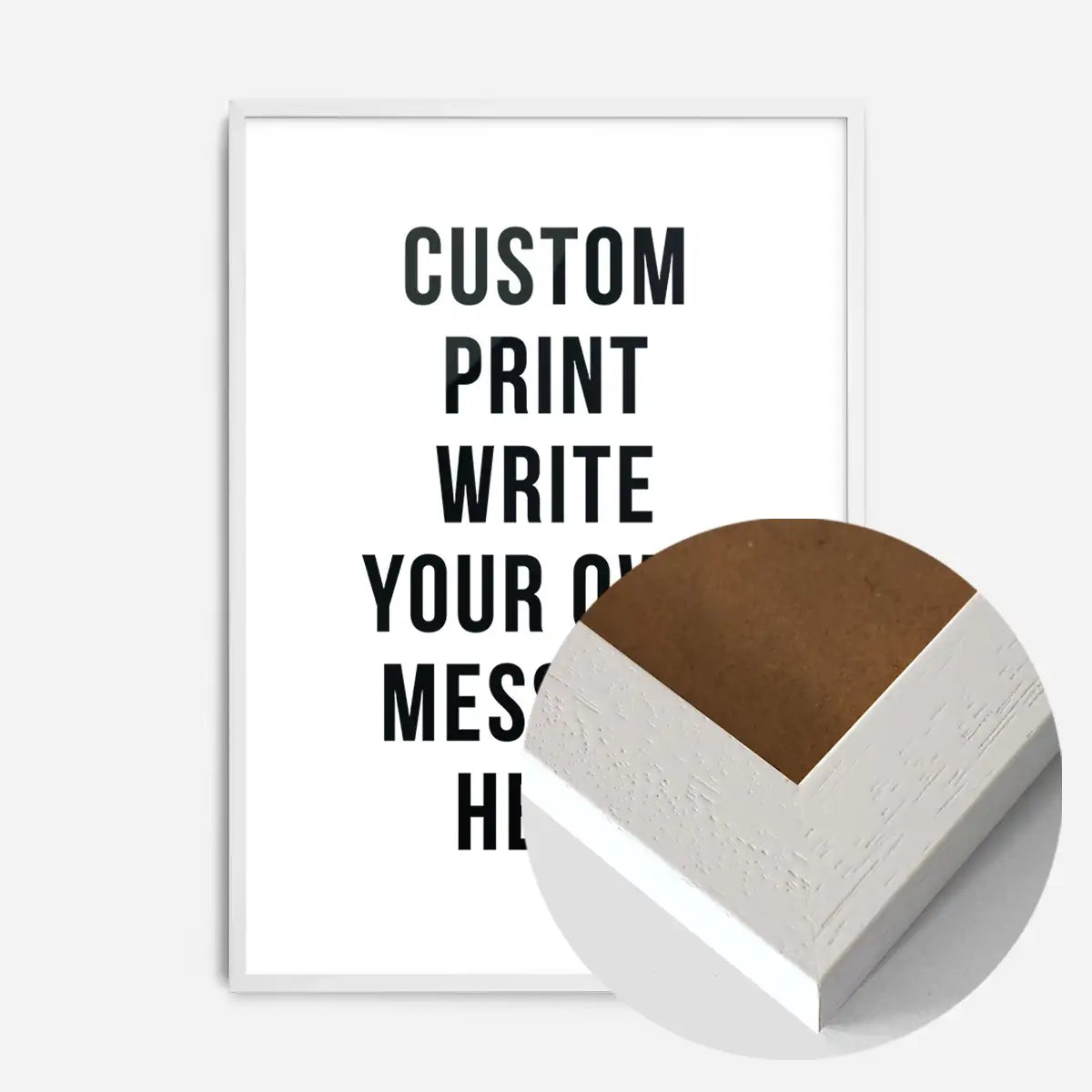 Custom Bold Message Print White