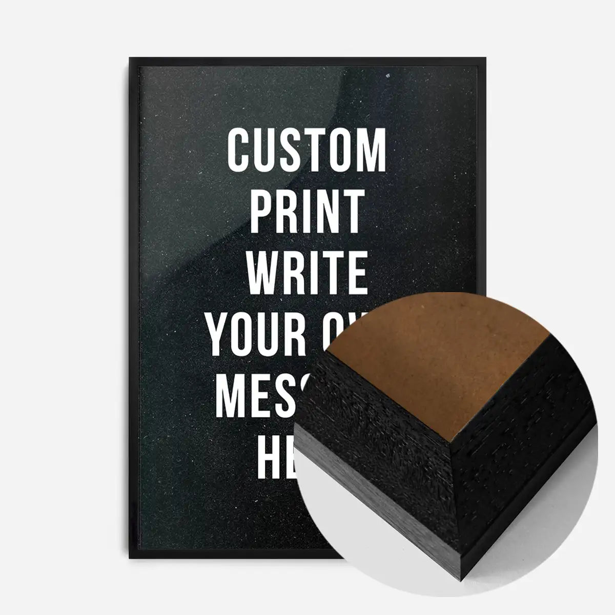 Custom Bold Message Print Black