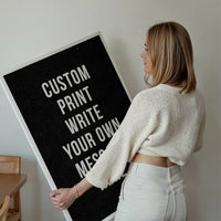 Custom Bold Message Print Black