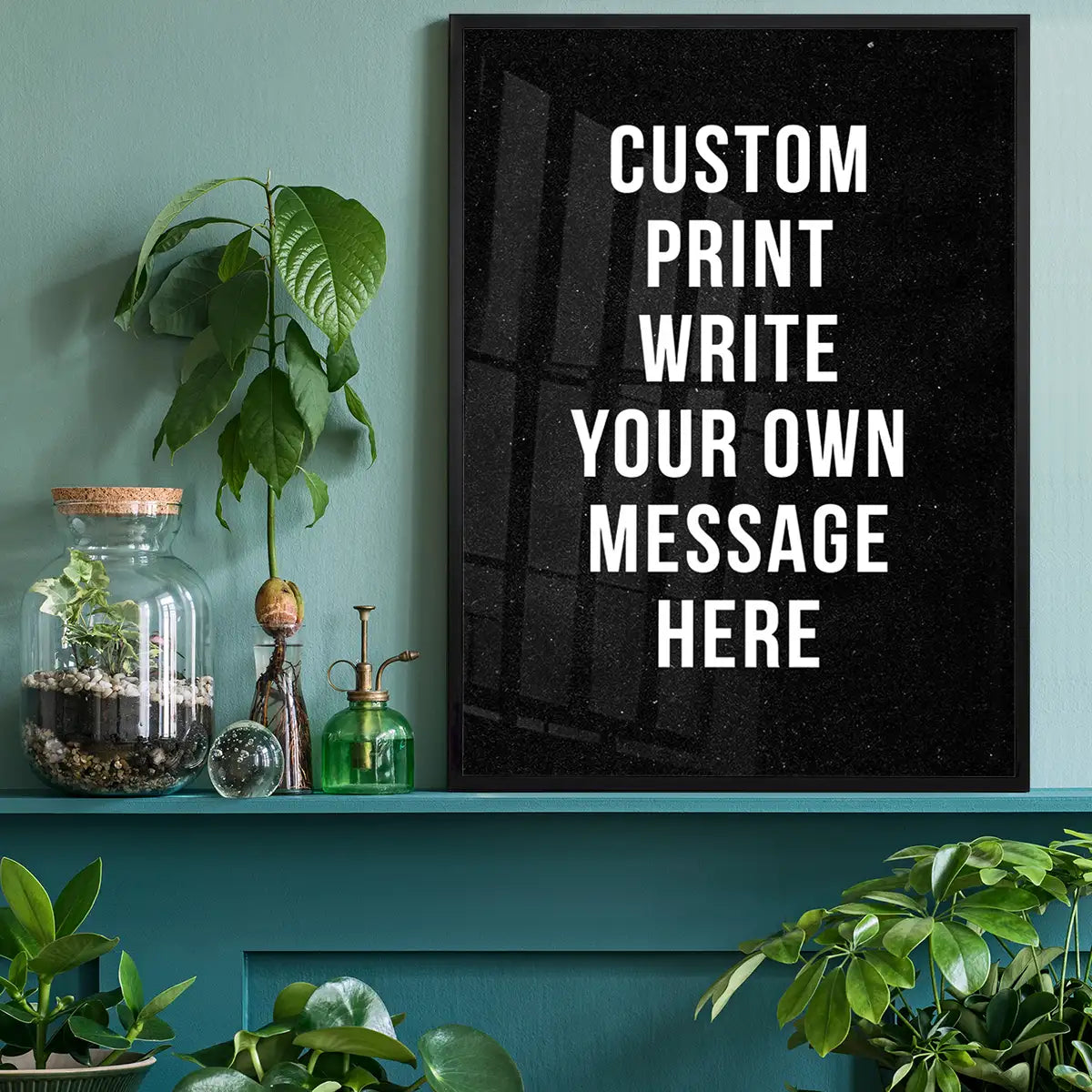 Custom Bold Message Print Black