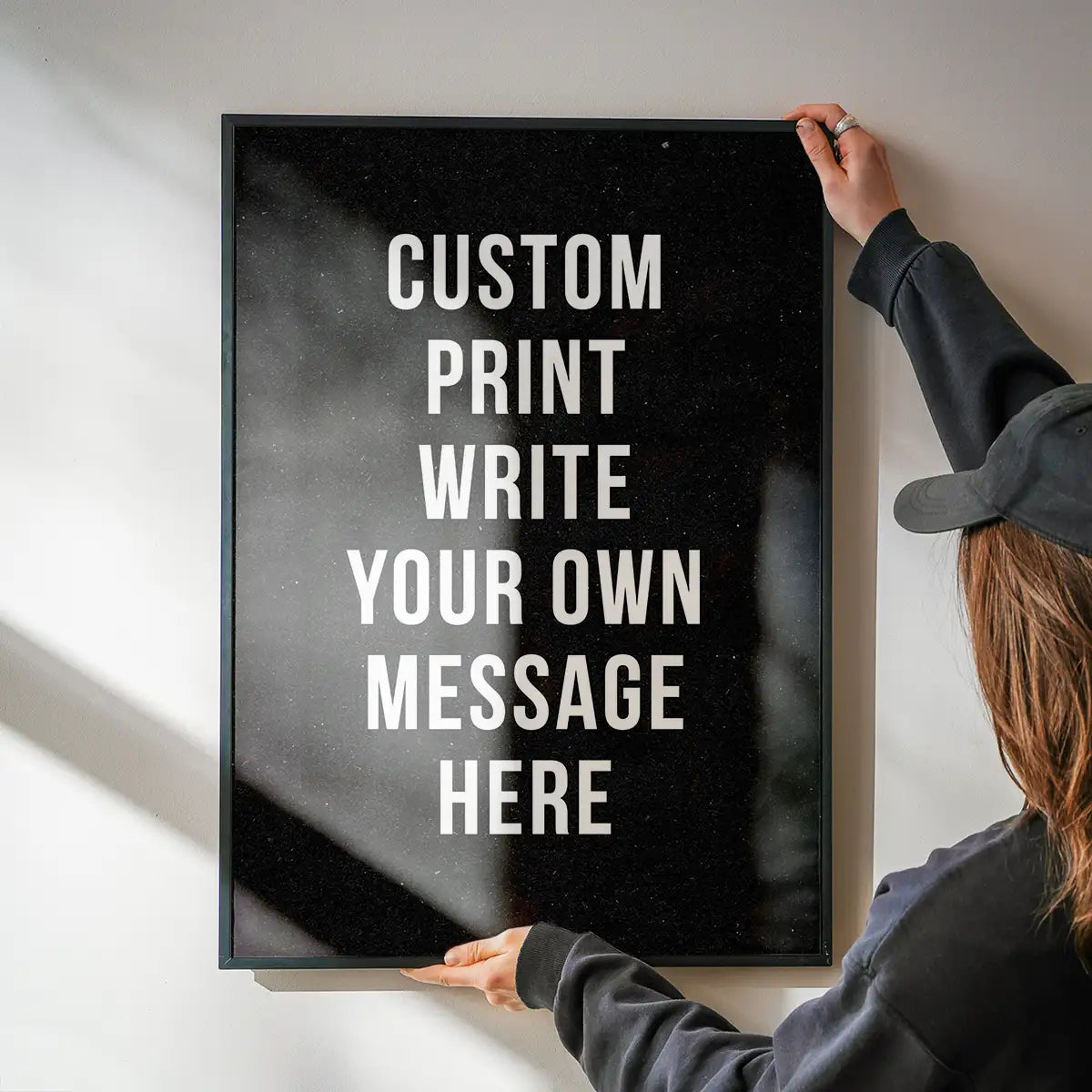 Custom Bold Message Print Black