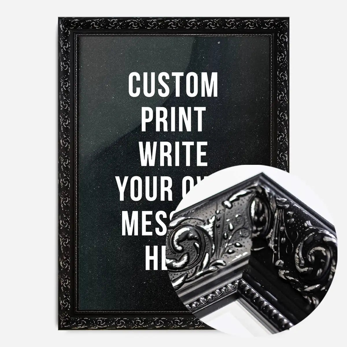 Custom Bold Message Print Black