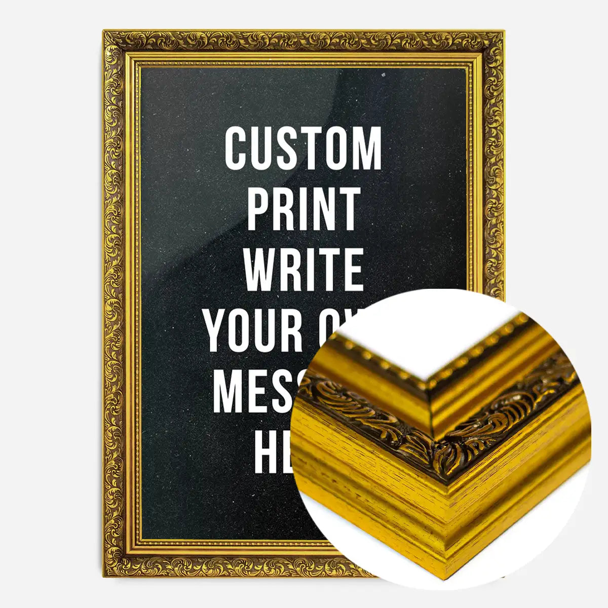 Custom Bold Message Print Black