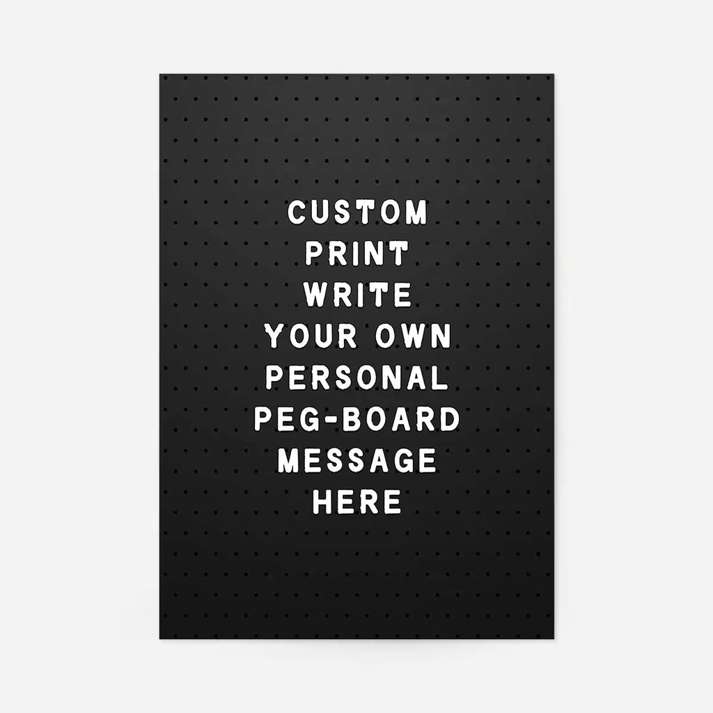 Custom Peg Board Poster Print