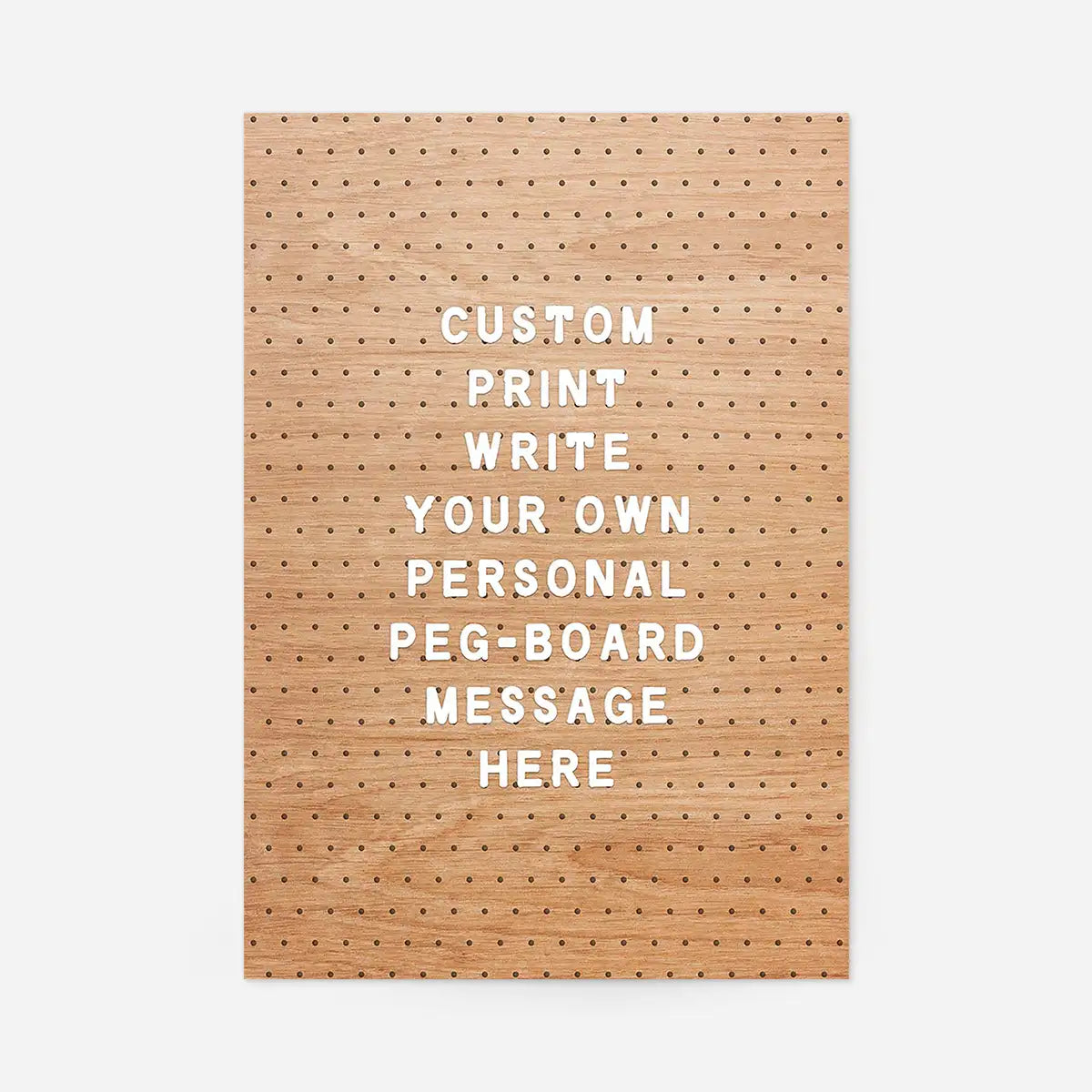Custom Peg Board Message Art Print