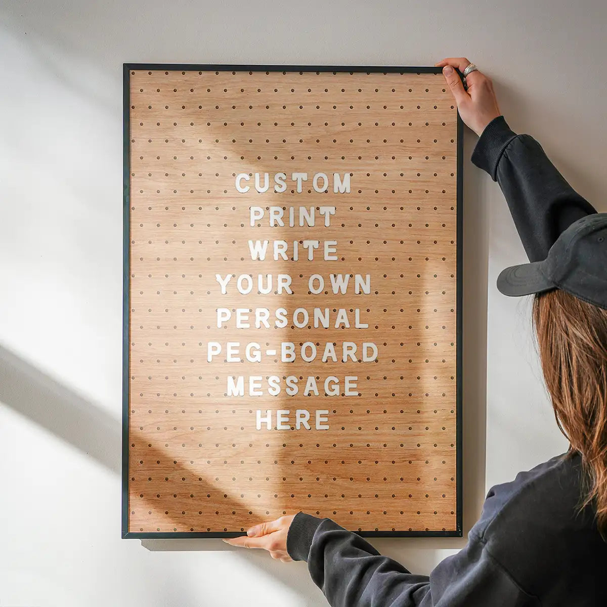 Custom Peg Board Message Art Print