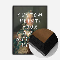Custom Lady Portrait with Paintbrush Letters Print