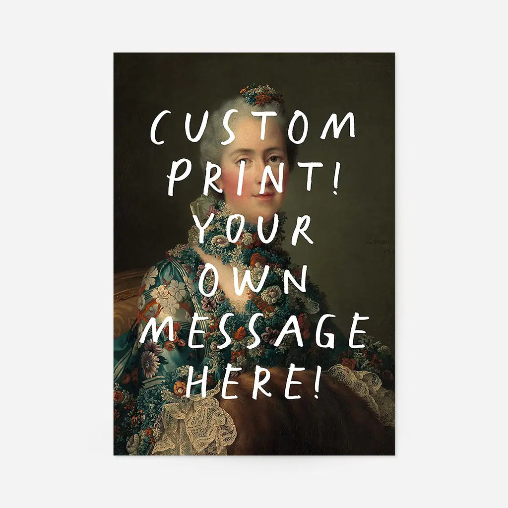 Custom Portrait Paintbrush Letters Print