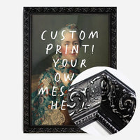 Custom Lady Portrait with Paintbrush Letters Print