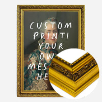 Custom Lady Portrait with Paintbrush Letters Print
