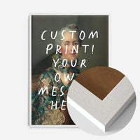 Custom Lady Portrait with Paintbrush Letters Print