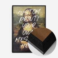 Custom Mona Lisa Portrait with Paintbrush Letters Print