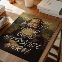 Custom Mona Lisa Portrait with Paintbrush Letters Print