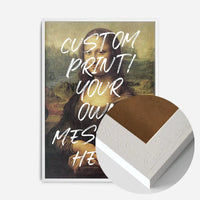 Custom Mona Lisa Portrait with Paintbrush Letters Print