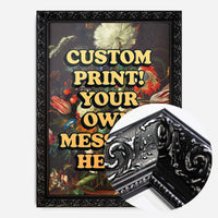Custom Orange Bold Letters Floral Print