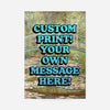 Custom Blue Bold Letters Monet Print