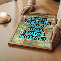Custom Blue Bold Letters Monet Print