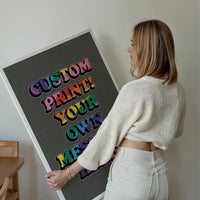 Custom Rainbow Bold Letters Print