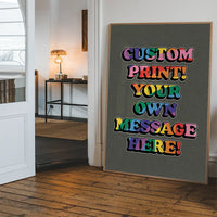 Custom Rainbow Bold Letters Print